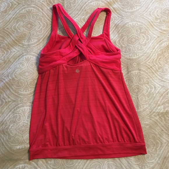 Athleta Criss Cross Workout Tank Coral M - Picture 2 of 4